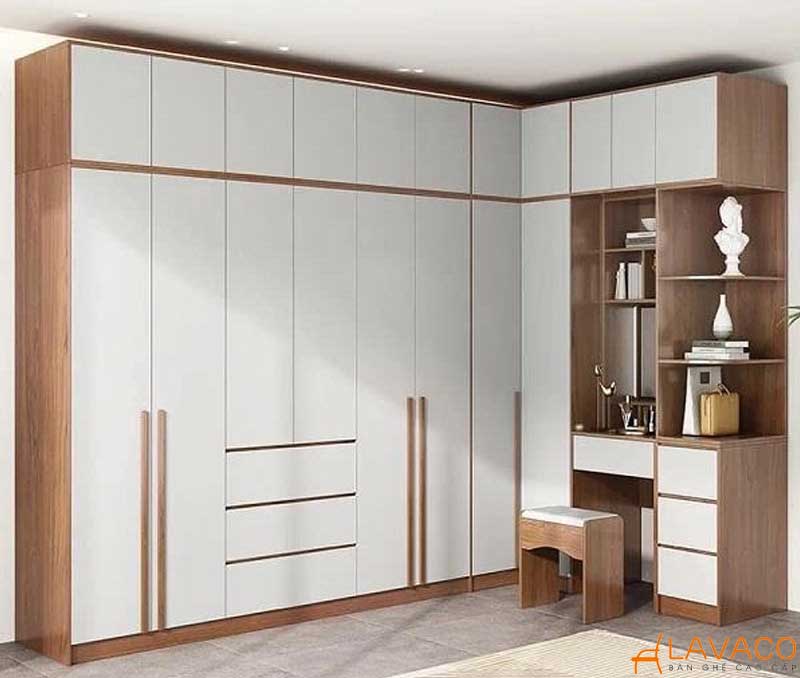 7 mẫu tủ quần áo kết hợp bàn trang điểm đẹp nhất 2025