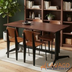 Ban-cafe-hinh-chu-nhat-mat-go-chan-sat