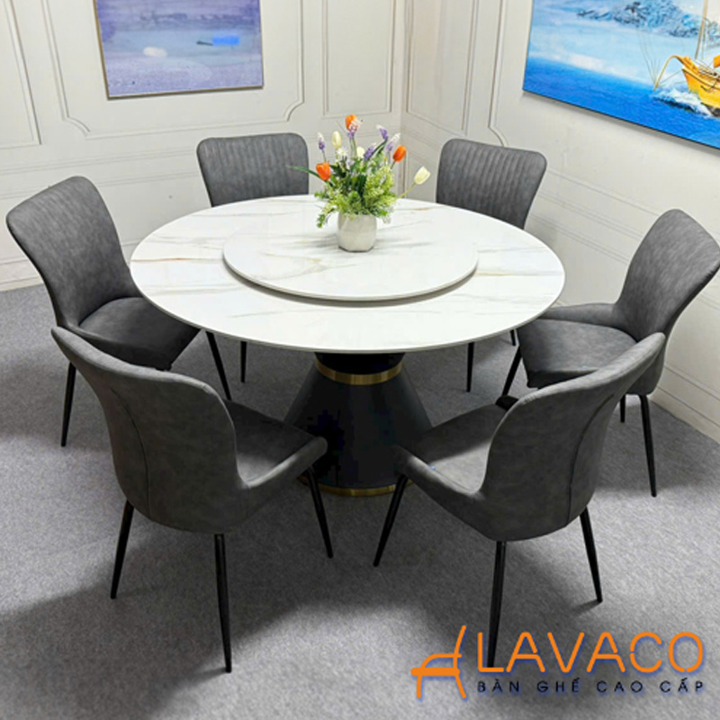 TOP 7 mẫu bàn ăn tròn 6 ghế hiện đại, đẹp và bán chạy nhất