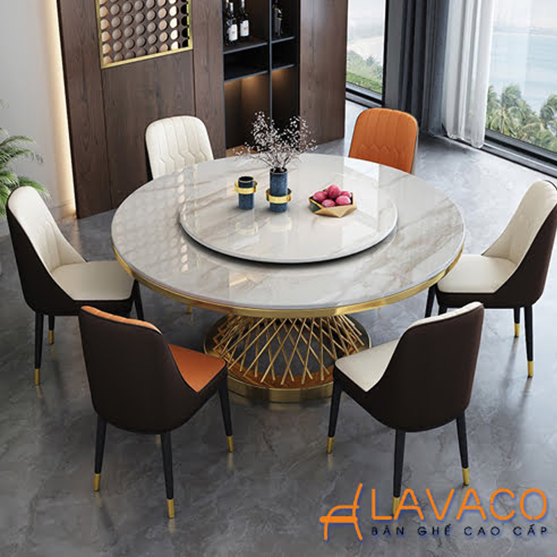 TOP 7 mẫu bàn ăn tròn 6 ghế hiện đại, đẹp và bán chạy nhất