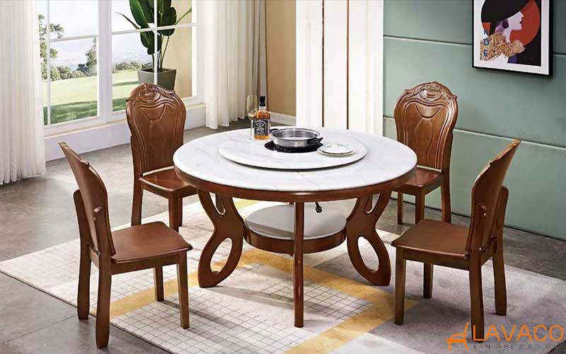 10 sự lựa chọn bàn ăn tròn gỗ sồi đẹp, bền và giá tốt