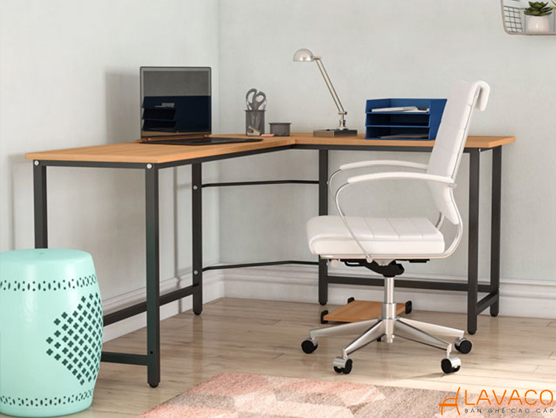 4+ mẫu bàn làm việc góc tường chữ L đẹp, tiện ích và hiện đại