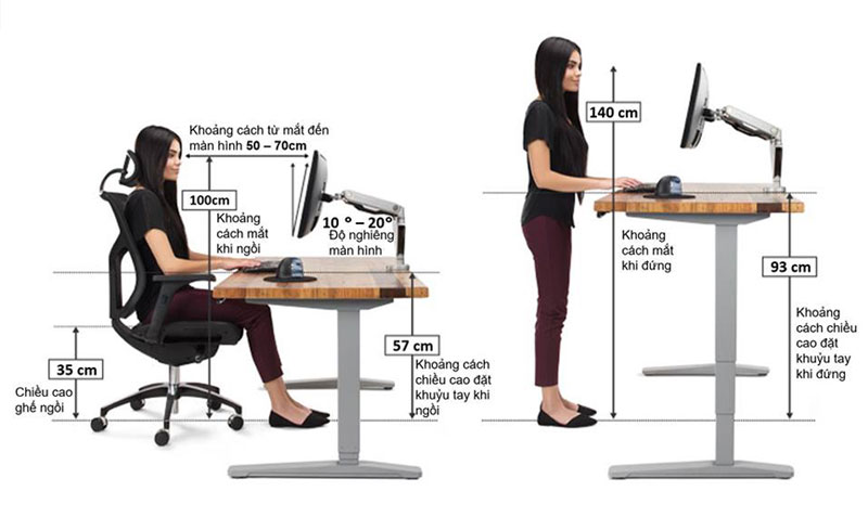 Tìm hiểu về kích thước ghế làm việc tiêu chuẩn cho từng không gian