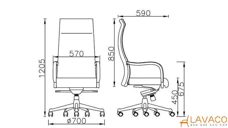 Tìm hiểu về kích thước ghế làm việc tiêu chuẩn cho từng không gian