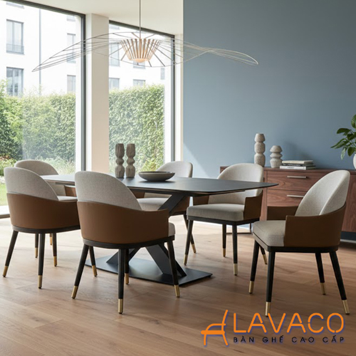 Bộ bàn ăn 6 ghế mặt đá cao cấp Bo-ban-an-6-ghe-mat-da-cao-cap