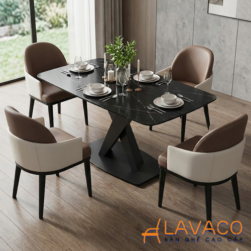 Bộ bàn ăn mặt đá chân sắt 4 ghế Bo-ban-an-mat-da-chan-sat-4-ghe
