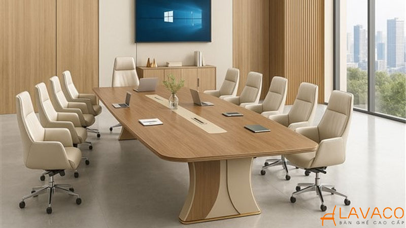 Tổng hợp 15 mẫu bàn ghế gỗ phòng họp đẹp, bền và sang trọng
