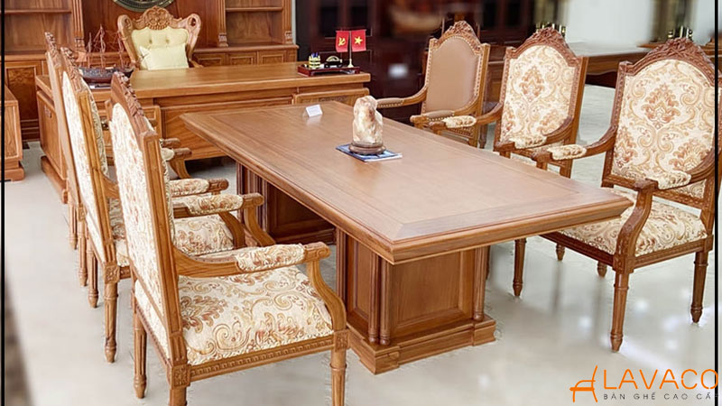 Tổng hợp 15 mẫu bàn ghế gỗ phòng họp đẹp, bền và sang trọng