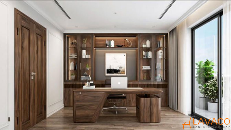 TOP 4 mẫu bàn làm việc giám đốc gỗ tự nhiên đẳng cấp, sang trọng