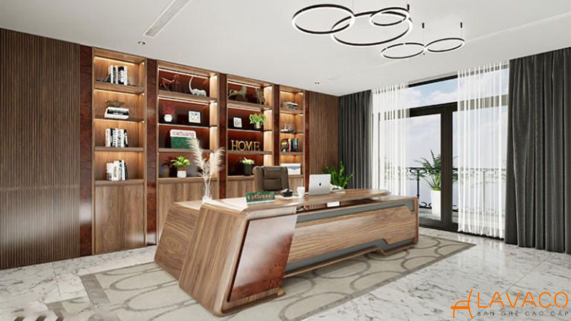 TOP 4 mẫu bàn làm việc giám đốc gỗ tự nhiên đẳng cấp, sang trọng.