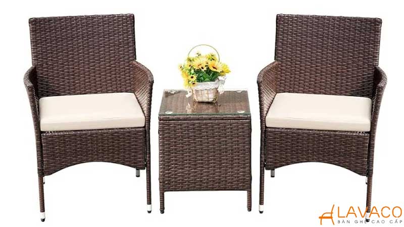 TOP 15 mẫu bàn ghế cafe nhựa giả mây đẹp nhất hiện nay