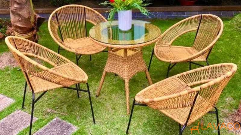 TOP 15 mẫu bàn ghế cafe nhựa giả mây đẹp nhất hiện nay