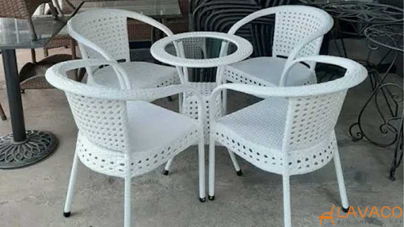 TOP 15 mẫu bàn ghế cafe nhựa giả mây đẹp nhất hiện nay