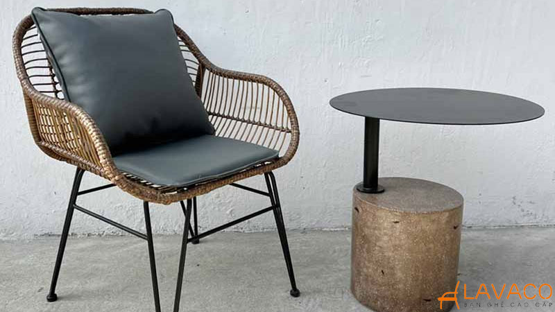 Ghế dài mây nhựa bập bênh thư giãn