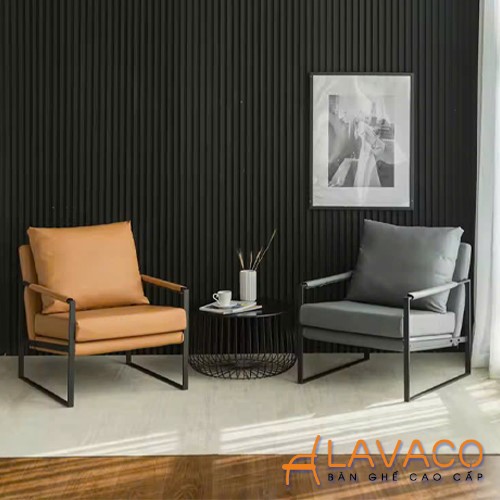 Thiết kế ghế sofa khung sắt gọn gàng