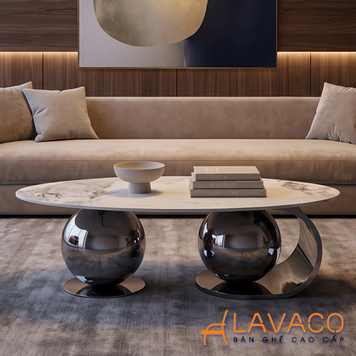 Bàn sofa chân inox mặt đá hình oval Ban-sofa-chan-inox-mat-da-hinh-oval
