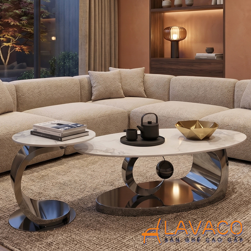 Bàn trà sofa đôi chân inox mặt đá Ban-tra-sofa-doi-chan-inox-mat-da