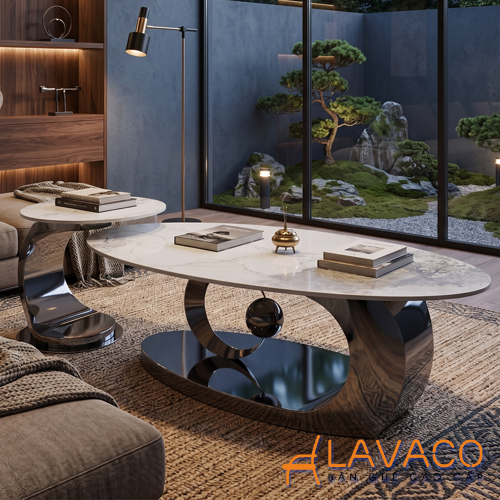 Bàn trà sofa đôi chân inox mặt đá Ban-tra-sofa-doi-chan-inox-mat-da