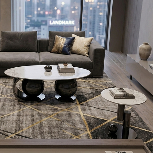 Bàn trà sofa đôi mặt đá chân inox Ban-tra-sofa-doi-mat-da-chan-inox