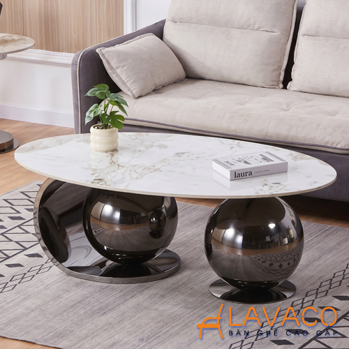 Bàn trà sofa mặt đá oval chân inox Ban-tra-sofa-mat-da-oval-chan-inox