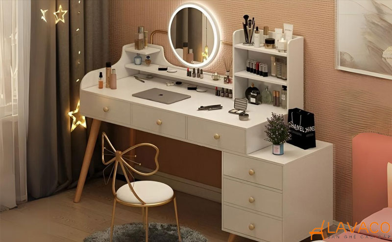 Bàn trang điểm kết hợp bàn làm việc có ngăn kéo