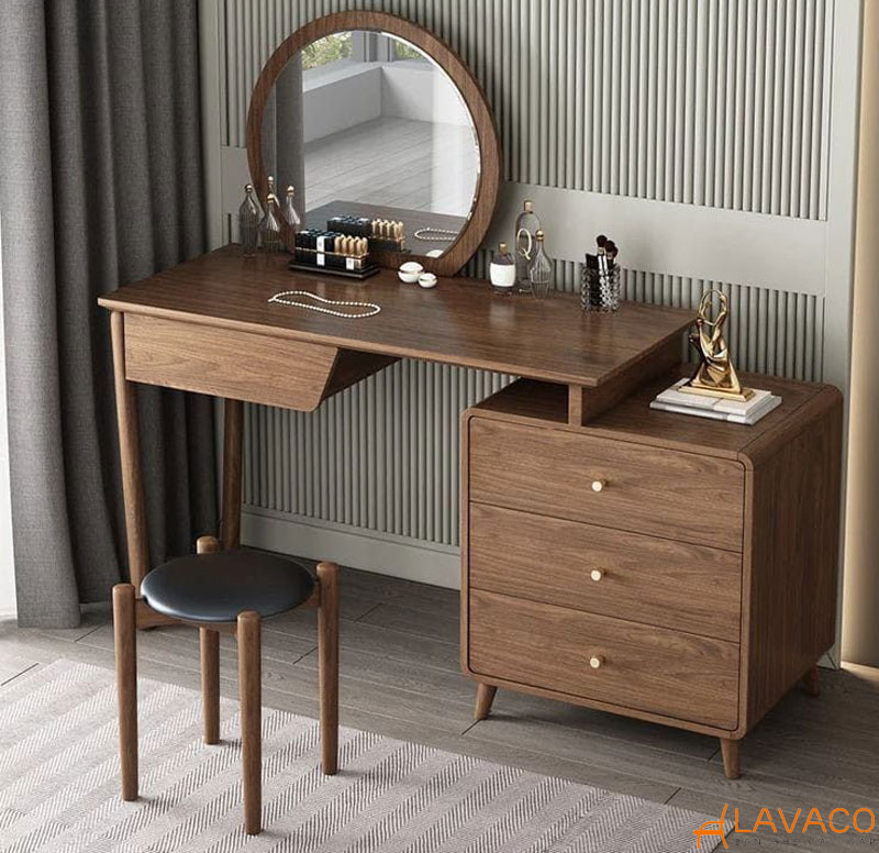 Bàn kết hợp bàn trang điểm phong cách Scandinavian