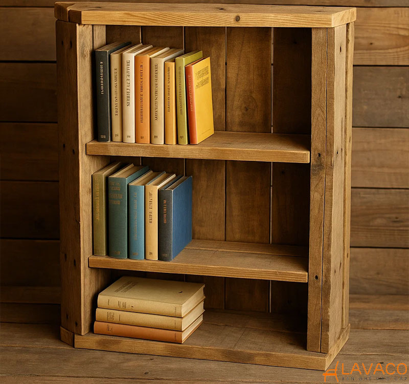 Kệ gỗ pallet mini để sách/máy tính