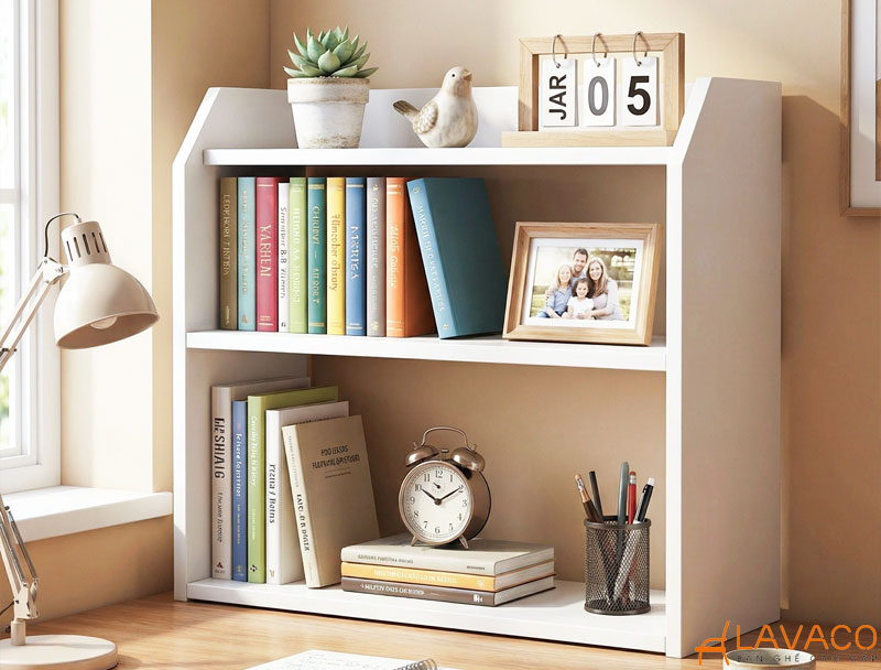 Kệ sách để bàn dáng chữ nhật đơn giản