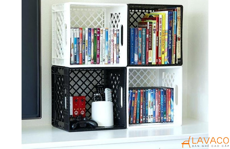 Kệ sách để bàn dạng lắp ghép linh hoạt