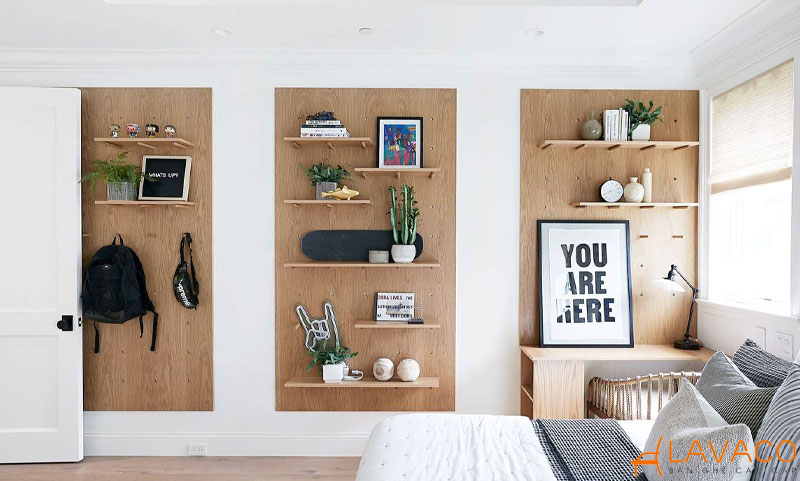 Mẫu kệ treo tường phòng ngủ