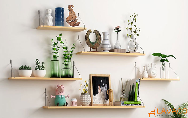 Mẫu kệ treo tường đẹp cho phòng ngủ