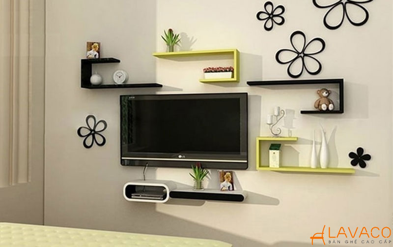Mẫu kệ treo tường đẹp cho phòng ngủ