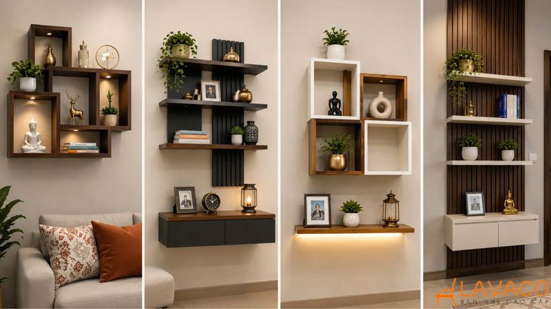 Bố trí đồ decor cân đối, tránh tạo cảm giác rối mắt