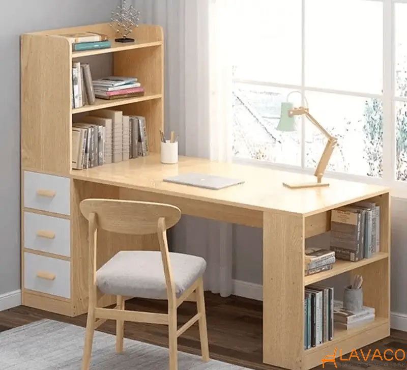 Bàn học kèm tủ sách