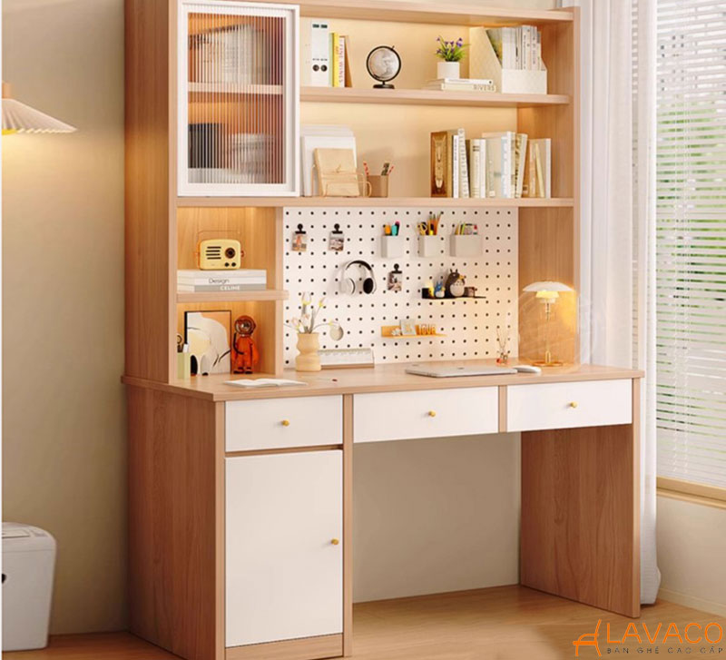 Bàn học kèm tủ sách