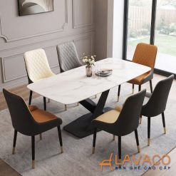 Bộ bàn ghế ăn nhập khẩu 6 ghế mặt đá- Mã: T179-1-6x2559