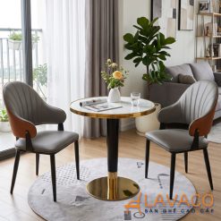 Ghế ăn nệm da chân sắt cao cấp- Mã: 2560