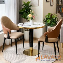 Ghế ăn nệm da chân sắt cao cấp- Mã: 2560