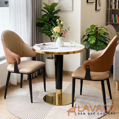 Ghế ăn nệm da chân sắt cao cấp- Mã: 2560