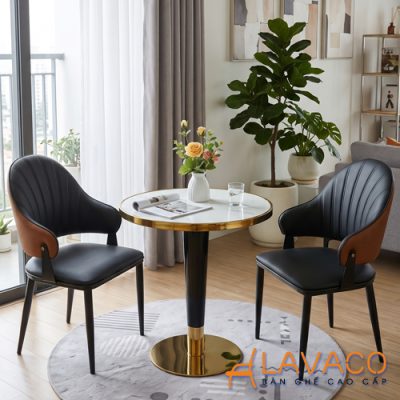 Ghế ăn nệm da chân sắt cao cấp- Mã: 2560