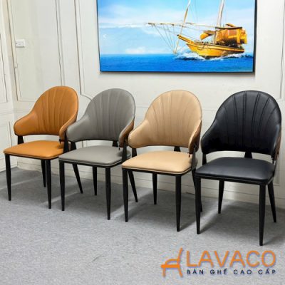 Ghế ăn nệm da chân sắt cao cấp- Mã: 2560