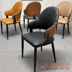 Ghế ăn nệm da chân sắt cao cấp- Mã: 2560