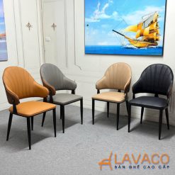 Ghế ăn nệm da chân sắt cao cấp- Mã: 2560