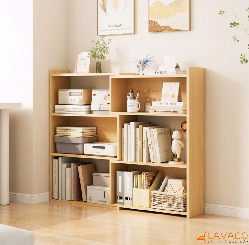 Chất liệu ảnh hưởng trực tiếp đến độ bền, kiểu dáng và cách bảo quản giá sách.