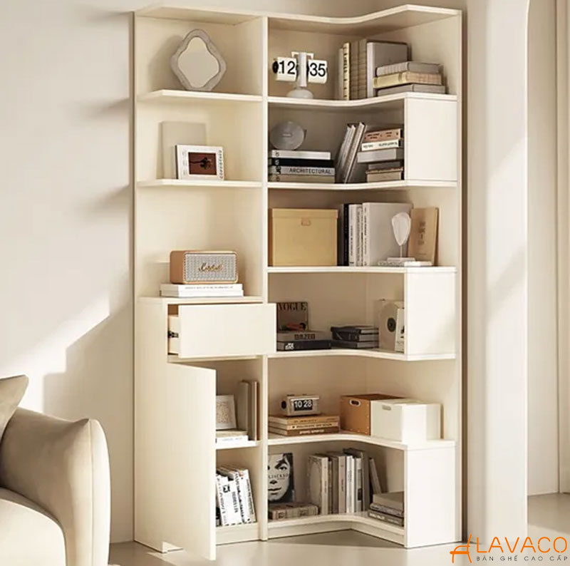 Kệ sách đặt góc tường (Corner Bookshelf)