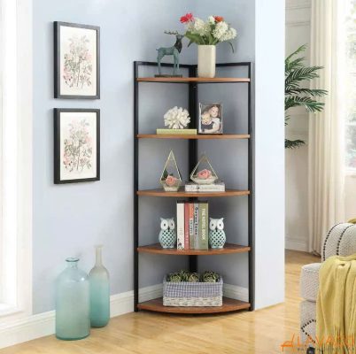 Kệ góc tường bằng kim loại hoặc khung sắt sơn tĩnh điện