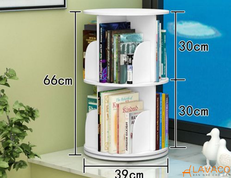Kệ sách mini xoay 360 độ
