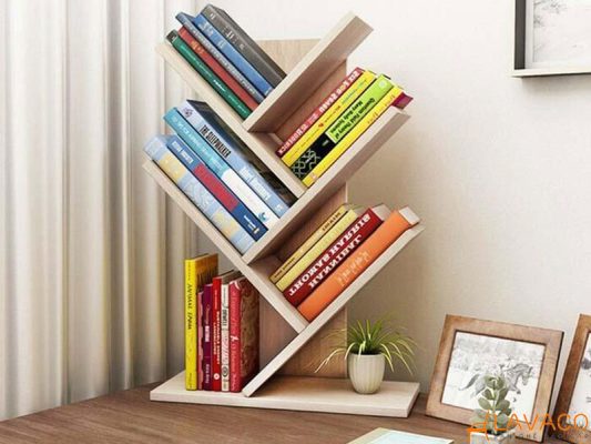Kệ sách mini dạng xương cá