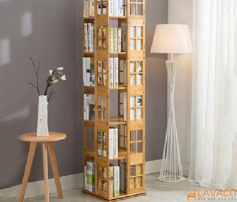Kệ sách xoay hình vuông