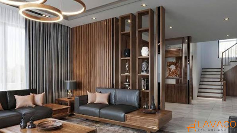 Mẫu vách kệ gỗ trang trí hiện đại, tối giản